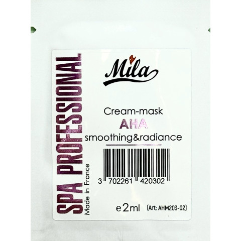 Маска кремова з АНА кислотами / AHA mask, ТМ Mila,Франція, 02ml