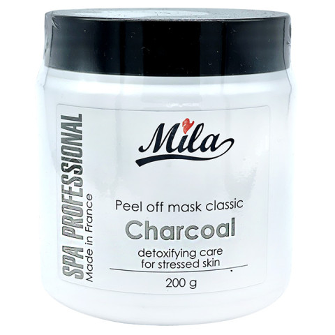 Альгінатна маска Вугілля деревне, для жирної шкіри / Peel Off Mask Charcoal, ТМ Mila, Франція,200 г