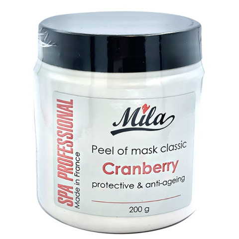 Альгінатна маска Журавлина - проти зморшок / Cranberry Mask, ТМ Mila, Франція, 200 г