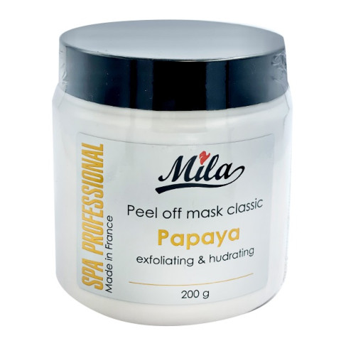 Альгінатна маска Папайя - для зволоження та відновлення / Peel Off Mask Papaya, ТМ Mila, Франція, 200 г