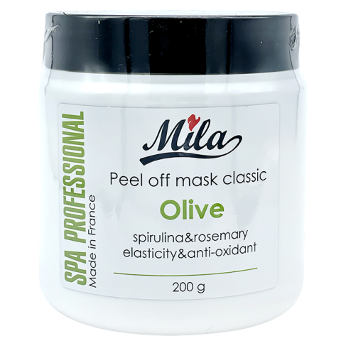 Альгінатна маска Оливка - живлення та відновлення, проти зморшок / Peel Off Mask Olive,ТМ Mila,Франція, 200г